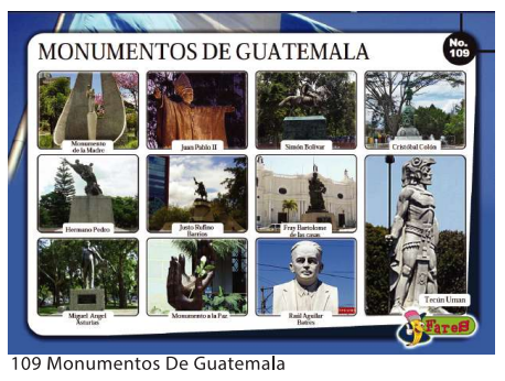 [F109] LAMINAS EDUCATIVAS MONUMENTOS DE GUATEMALA
