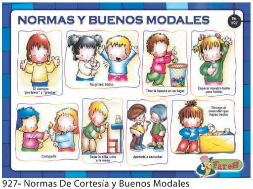 [F927] LAMINAS EDUCATIVAS NORMAS DE CORTESIA Y BUENOS MODALES