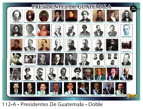 [F112-A] LAMINAS EDUCATIVAS PRESIDENTES DE GUATEMALA (DOBLE)