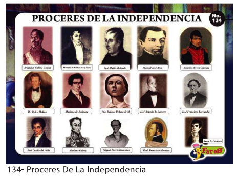 [F134] LAMINAS EDUCATIVAS PROCERES DE LA INDEPENDENCIA