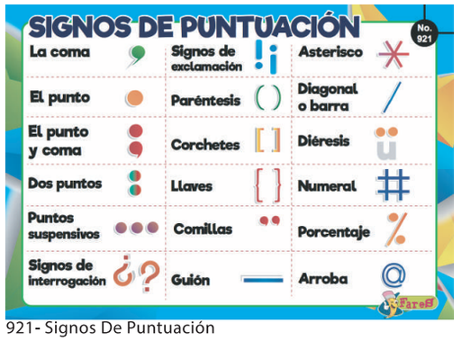 [F921] LAMINAS EDUCATIVAS SIGNOS DE PUNTUACION