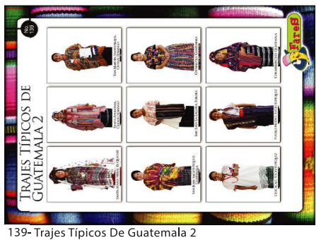 [F139] LAMINAS EDUCATIVAS TRAJES TIPICOS DE GUATEMALA 2