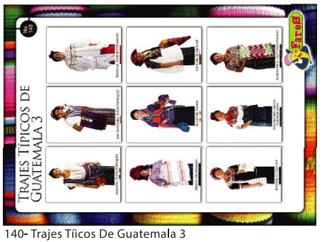 [F140] LAMINAS EDUCATIVAS TRAJES TIPICOS DE GUATEMALA 3