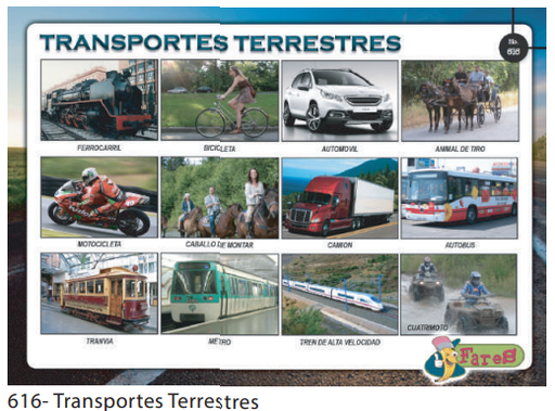 [F616] LAMINAS EDUCATIVAS TRANSPORTES TERRESTRES