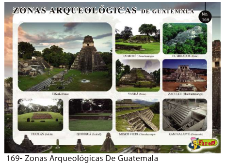 [F169] LAMINAS EDUCATIVAS ZONAS ARQUEOLOGICAS DE GUATEMALA