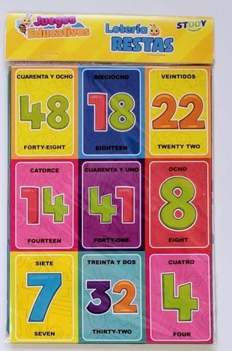 [7020-002R] LOTERIA EDUCATIVA - RESTAS