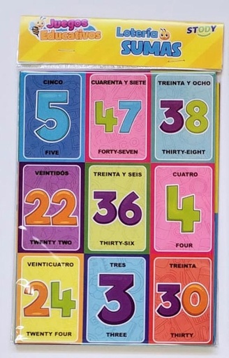 [7020-001S] LOTERIA EDUCATIVA- SUMAS