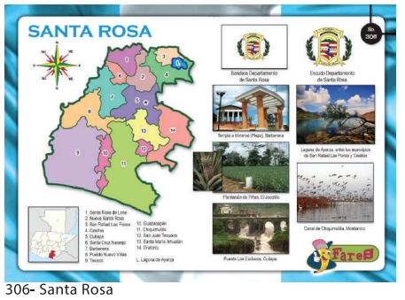 [F306] Laminas Educativas - f306 Mapa de Santa Rosa