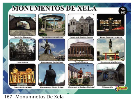 [F167] Laminas educativas  Monumentos de Xela