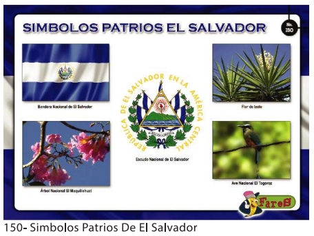 [F150] Laminas educativas  Simbolos patrios del salvador
