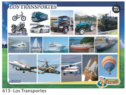 [F613] Laminas educativas Los Transportes