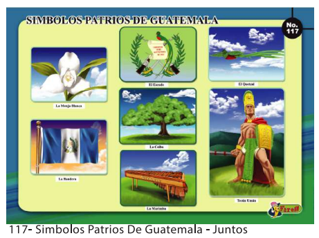 [F117] Laminas educativas Simbolos patrios de Guatemala