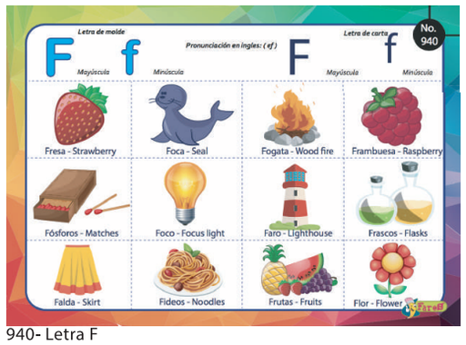 [F940] Laminas educativas letra F