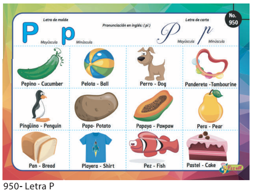 [F950] Laminas educativas letra P