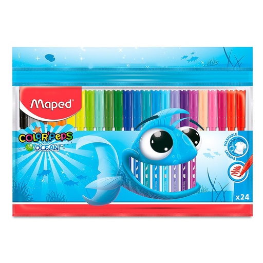 [4190-63] MARCADOR MAPED OCEAN 24 COLORES FX48