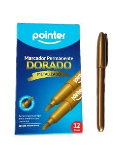 [MK-5118-GD] MARCADOR METALIZADO DORADO POINTER 