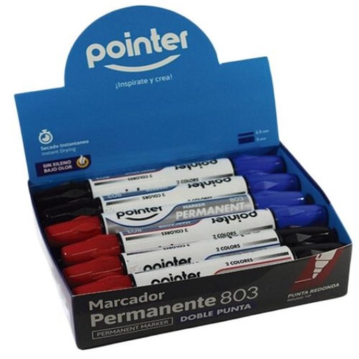 [PM-803] MARCADOR PERMANENTE DOBLE PUNTA POINTER P.R.