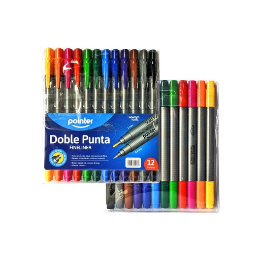 [FLM-1812] MARCADORES POINTER DOBLE PUNTA 12 C. FX96