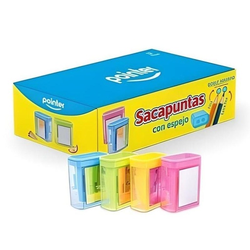 [SH-1807] SACAPUNTAS C/ESPEJO C/DEPOSITO POINTER 2A. CX12